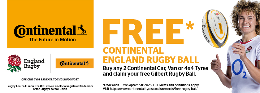 Continental free England rugby ball promotion
