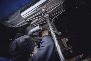 Powerflow exhaust system being installed.