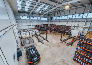 Bird's-eye view of Mr Tyre Congleton garage.